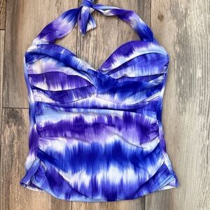 Miraclesuit Purple & White Tankini Top 10